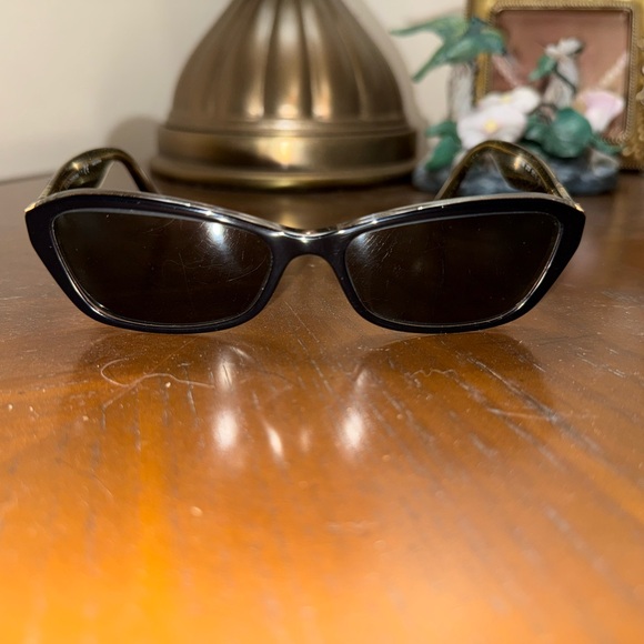 Dolce & Gabbana Black Sunglasses with Gold Accents - Picture 1 of 8